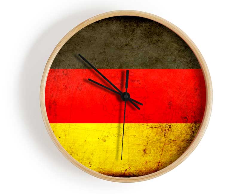 Germany Flag Grunge Clock - Wallart-Direct UK
