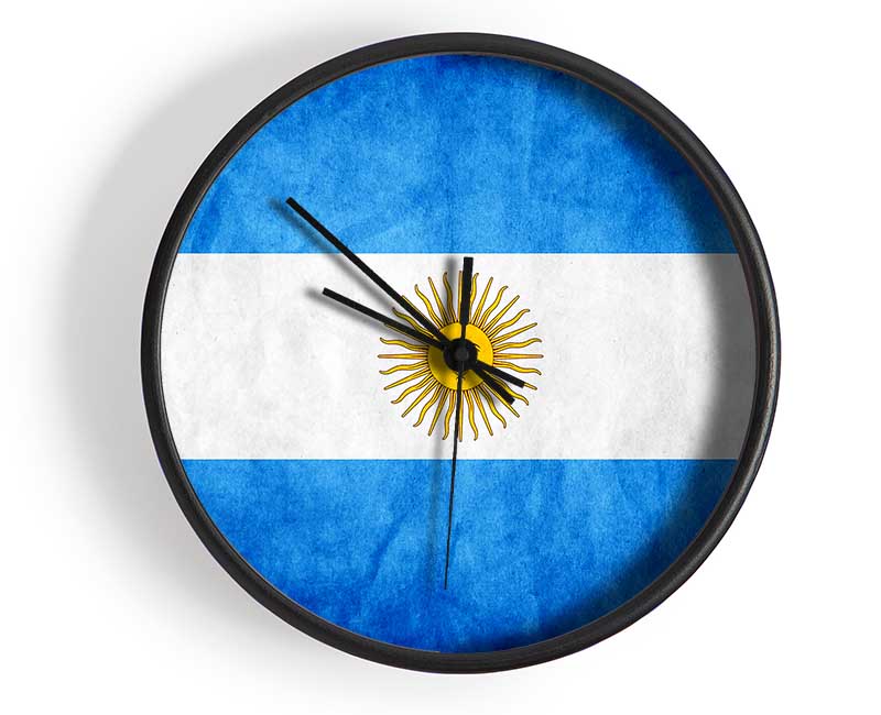 Argentina Flag Clock - Wallart-Direct UK