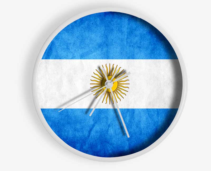 Argentina Flag Clock - Wallart-Direct UK