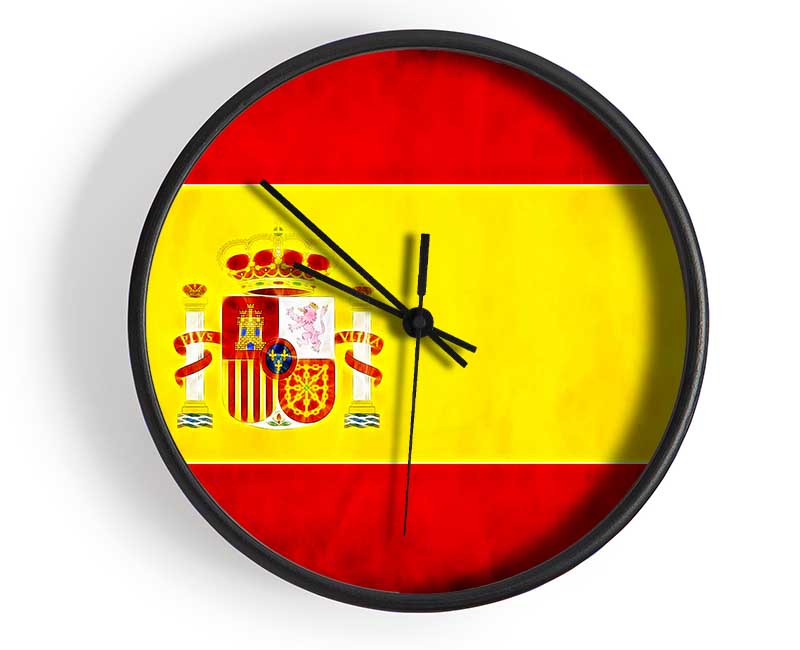 Spanish Flag Clock - Wallart-Direct UK