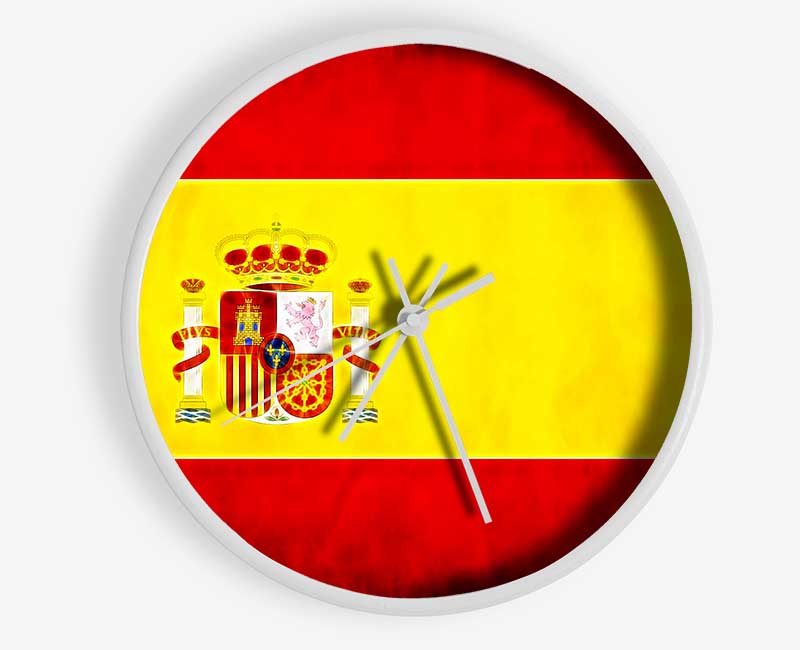 Spanish Flag Clock - Wallart-Direct UK