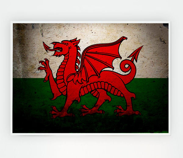 Dragon Of Wales Print Poster Wall Art