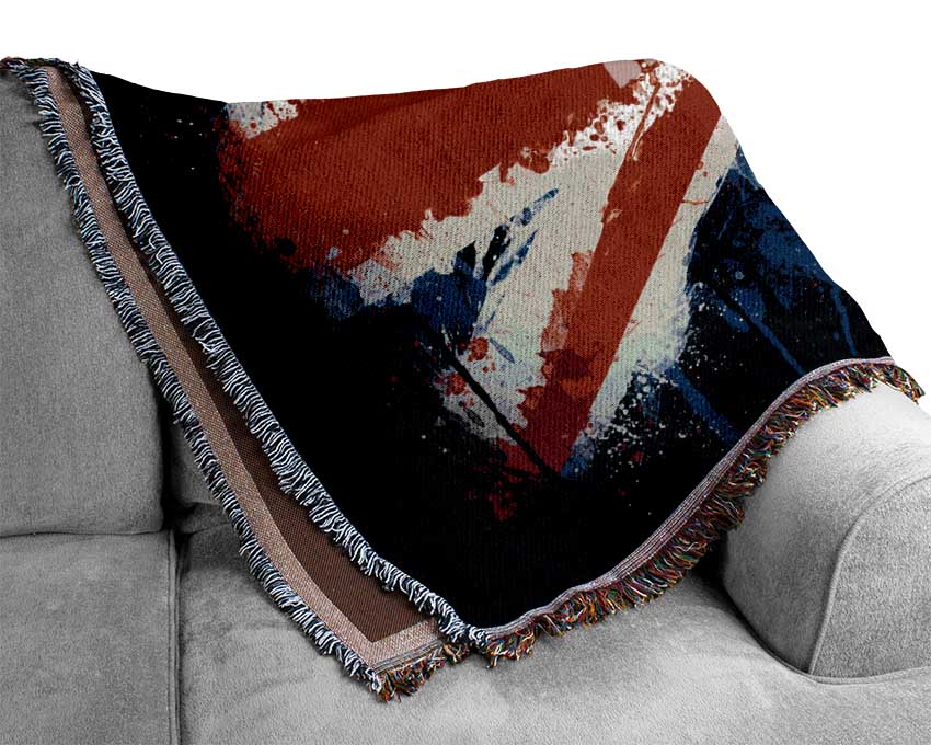 London Uk Flag Woven Blanket