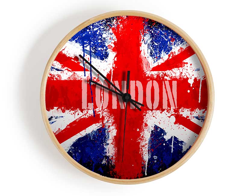 London Uk Flag Clock - Wallart-Direct UK