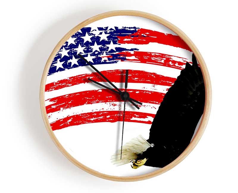 Eagle Freedom Clock - Wallart-Direct UK