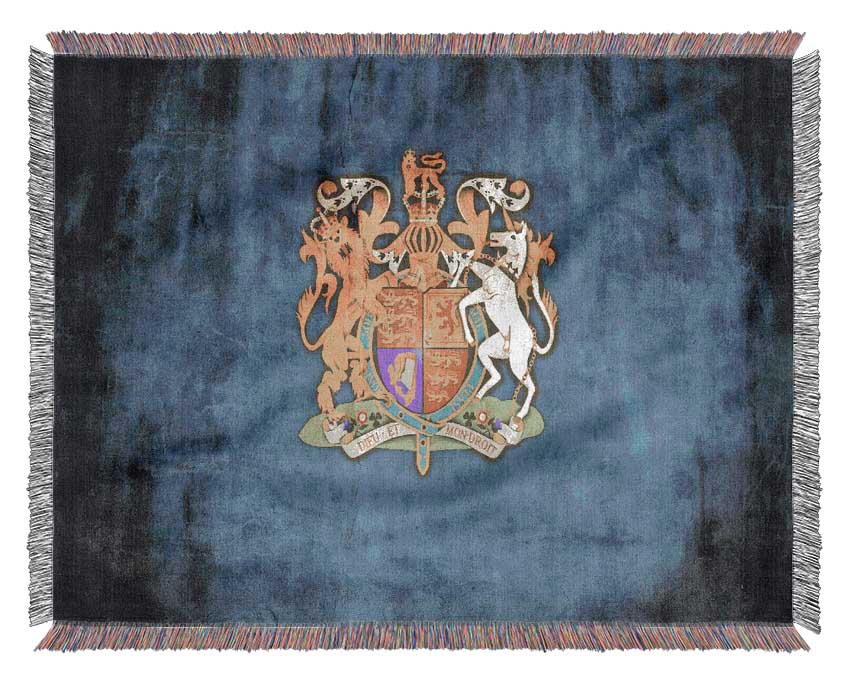 England Coat Of Arms Woven Blanket
