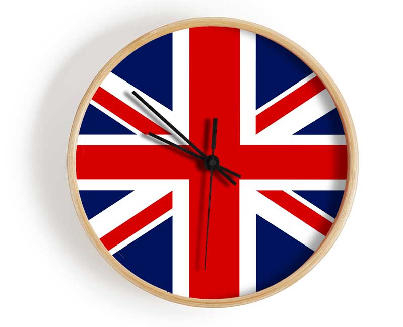 British Straight Flag Clock - Wallart-Direct UK
