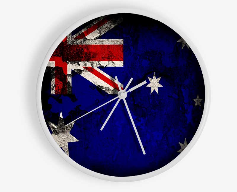 Australian Flag Grunge Clock - Wallart-Direct UK