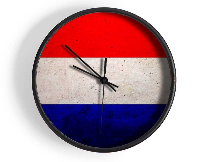 Netherland Flag Clock - Wallart-Direct UK