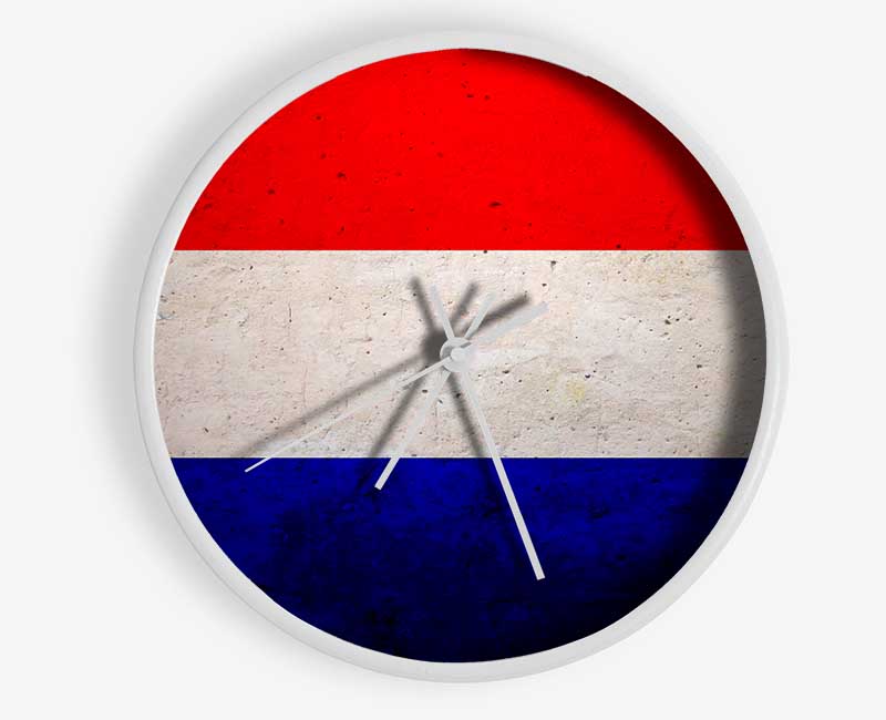 Netherland Flag Clock - Wallart-Direct UK