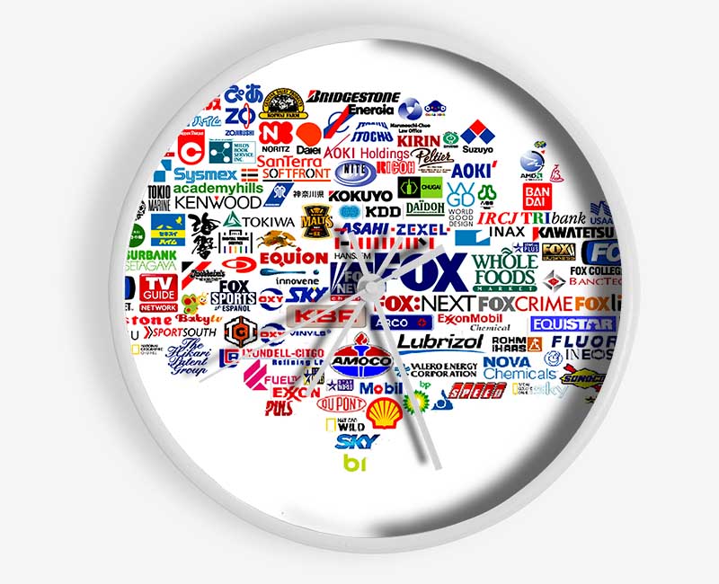 Usa Brands Clock - Wallart-Direct UK