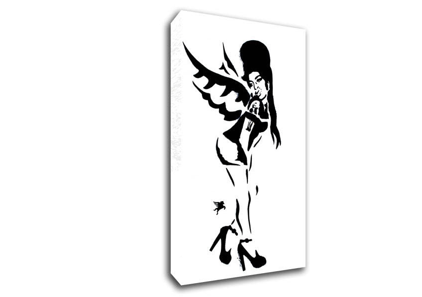 Picture of Amy Winehouse Wings Wide Canvas Wall Art