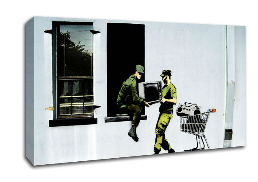 Picture of Army Heist Wide Canvas Wall Art