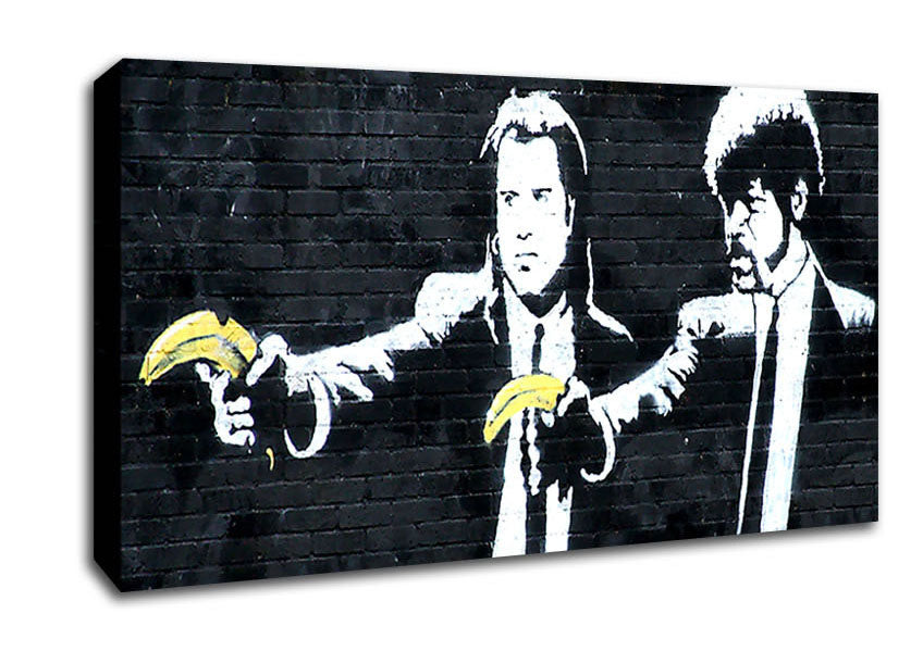 Picture of Banksy Pulp Fiction Wide Canvas Wall Art