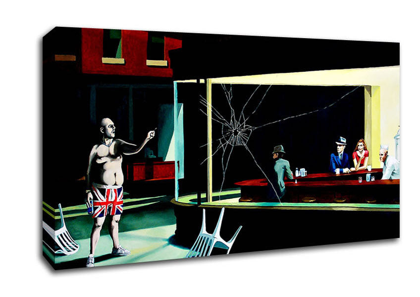 Picture of British Nighthawks Wide Canvas Wall Art