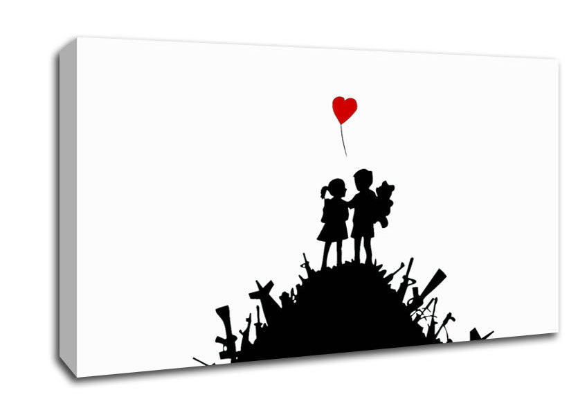 Picture of Childs Love War Wide Canvas Wall Art