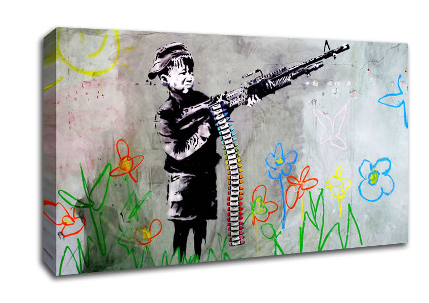 Picture of Crayon Gun Wide Canvas Wall Art