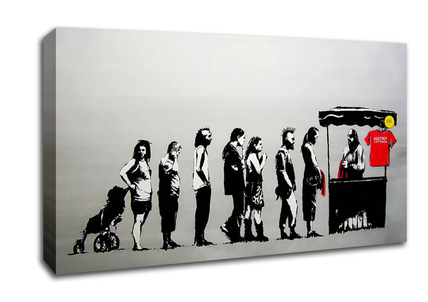 Picture of Destroy Capitalism Wide Canvas Wall Art
