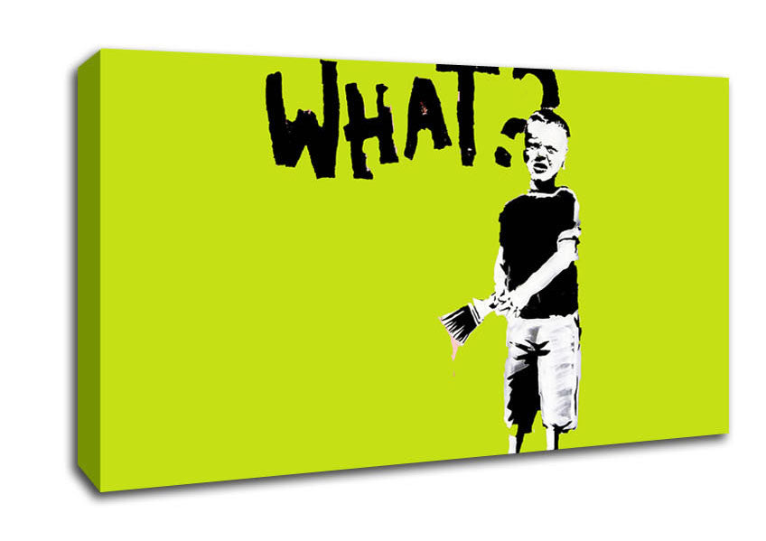 Picture of Graffiti Kid What Lime Wide Canvas Wall Art