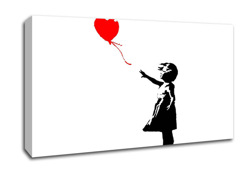 Picture of Heart Girl Wide Canvas Wall Art