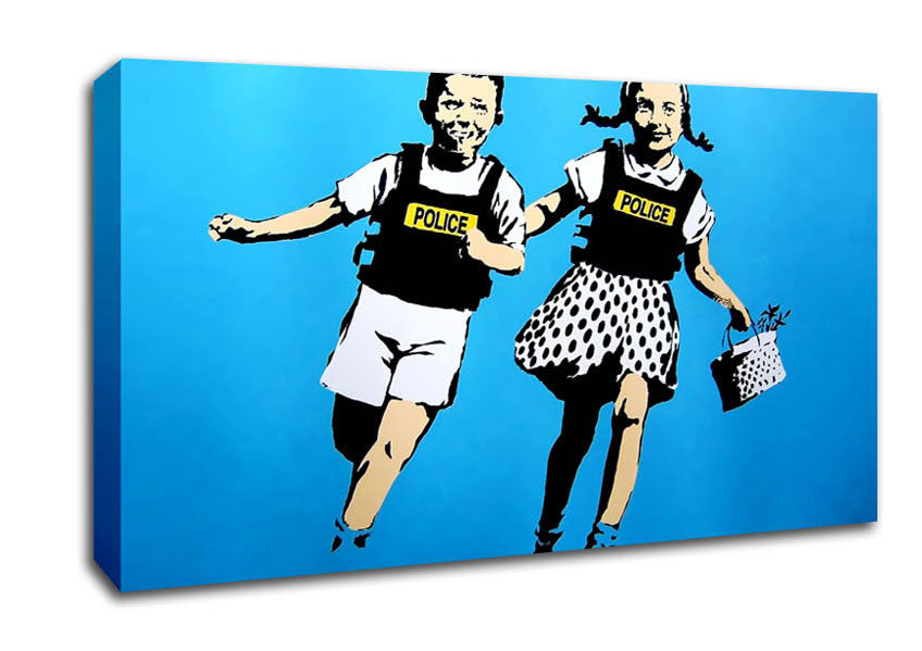 Picture of Jack And Gill Blue Wide Canvas Wall Art
