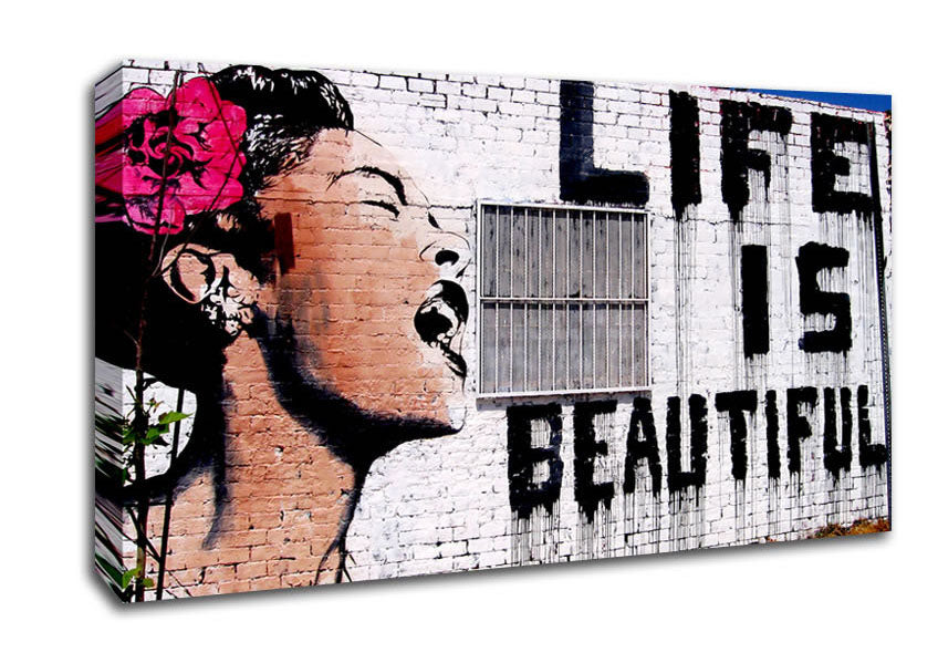 Picture of Life Is Beautiful Wide Canvas Wall Art