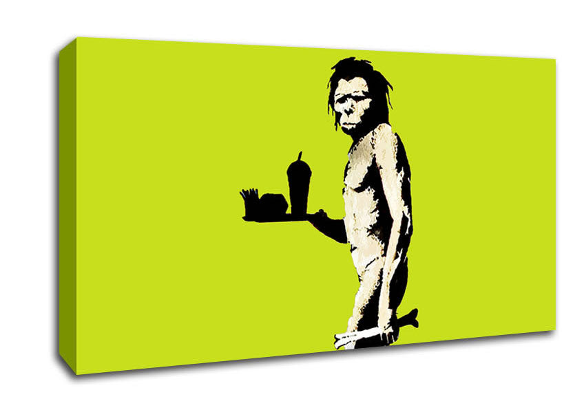 Picture of Mcdonalds Caveman Lime Wide Canvas Wall Art