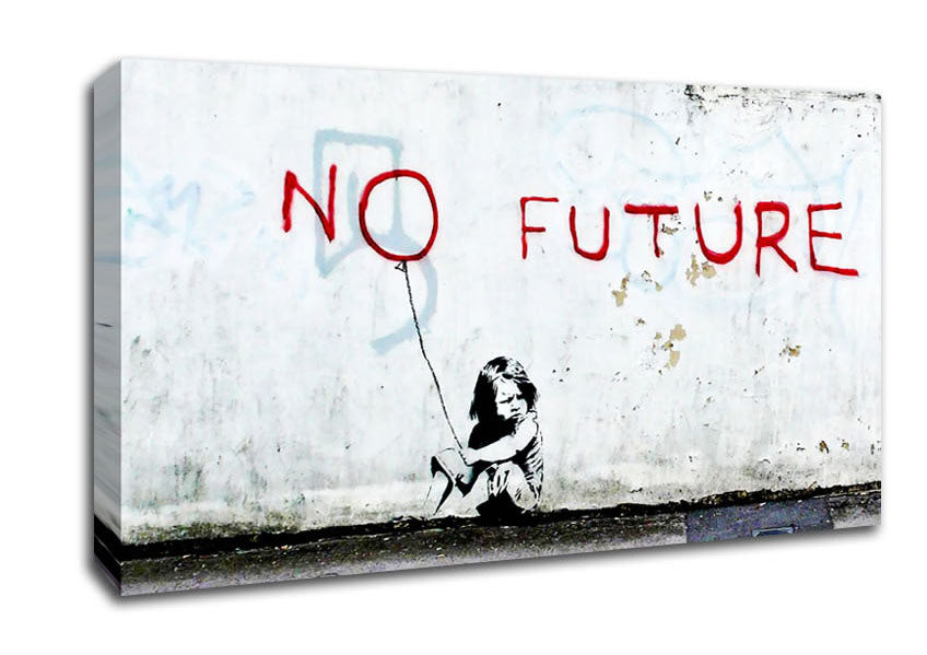 Picture of No Future Balloon Wide Canvas Wall Art