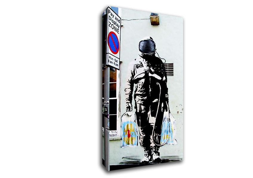 Picture of Shopping Bag Soldier Wide Canvas Wall Art