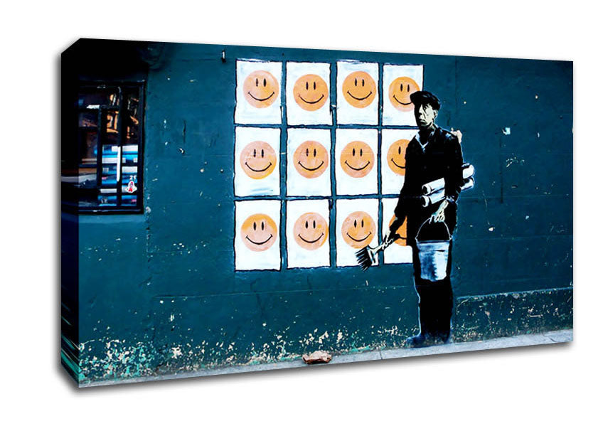 Picture of Smiley Face Posters Wide Canvas Wall Art
