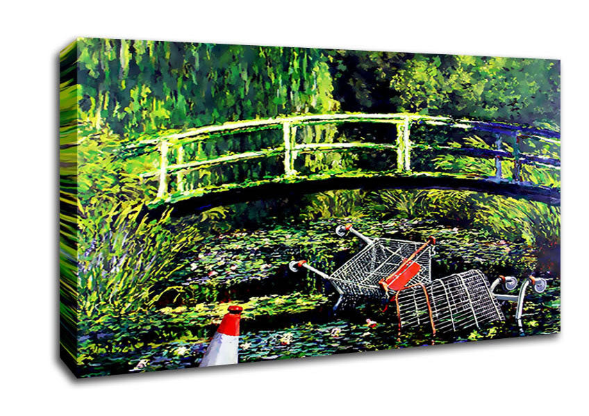 Picture of Water Lillies Trash Wide Canvas Wall Art