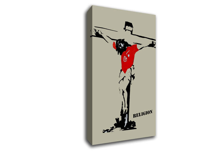 Picture of Football Religion Wide Canvas Wall Art