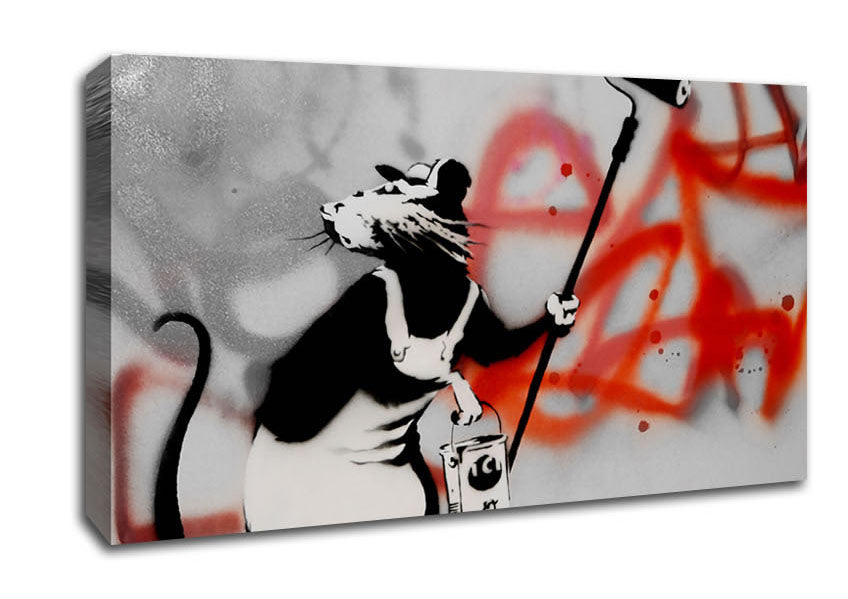 Picture of Graffiti Rat Removal Wide Canvas Wall Art