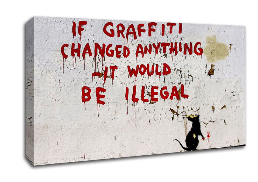 Picture of If Graffiti Changed Wide Canvas Wall Art