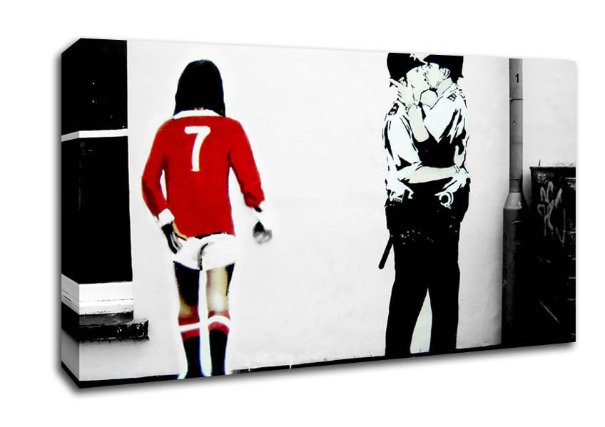 Picture of Kissing Coopers Football Wide Canvas Wall Art