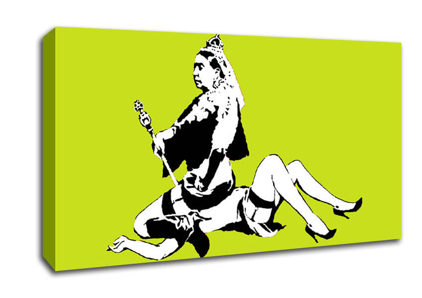 Picture of Queen Elizabeth Legs Lime Wide Canvas Wall Art