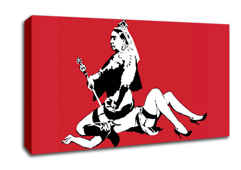 Picture of Queen Elizabeth Legs Red Wide Canvas Wall Art