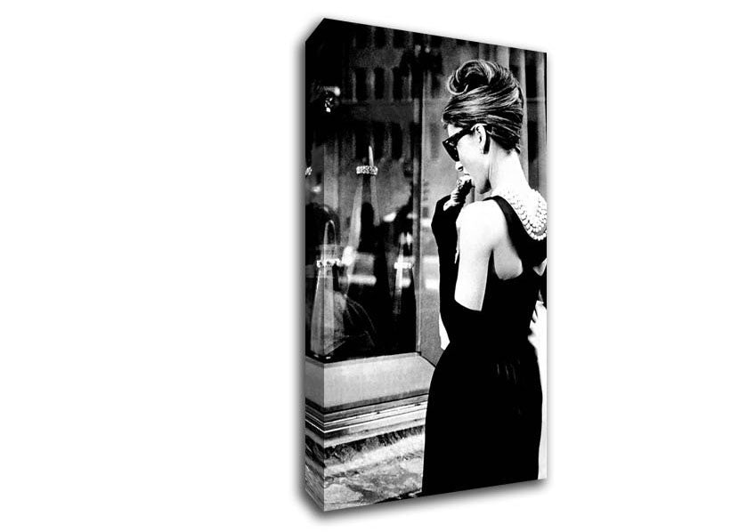 Picture of Audrey Hepburn Window Delight Wide Canvas Wall Art
