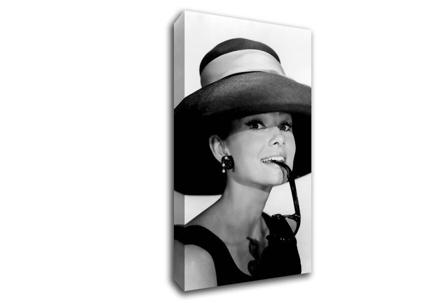 Picture of Audrey Hepburn Hat Wide Canvas Wall Art