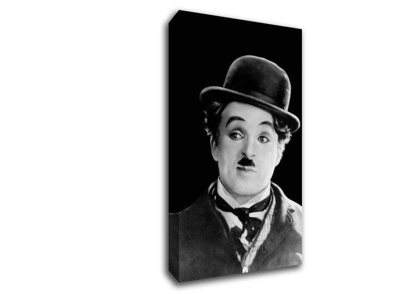 Picture of Charlie Chaplin Portrait Wide Canvas Wall Art