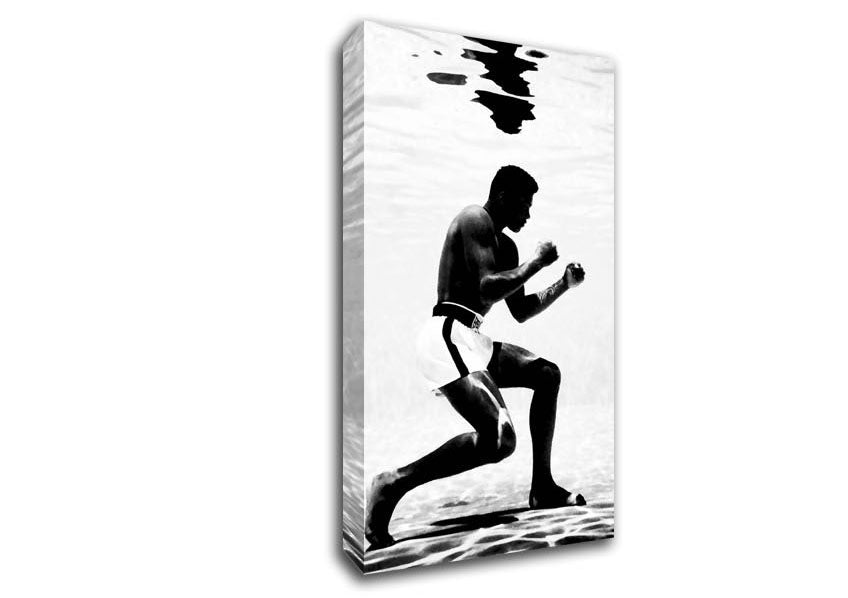 Picture of Muhammad Ali Boxing Under Water Wide Canvas Wall Art