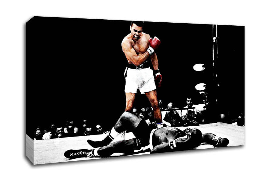 Picture of Muhammad Ali Knock Down Wide Canvas Wall Art