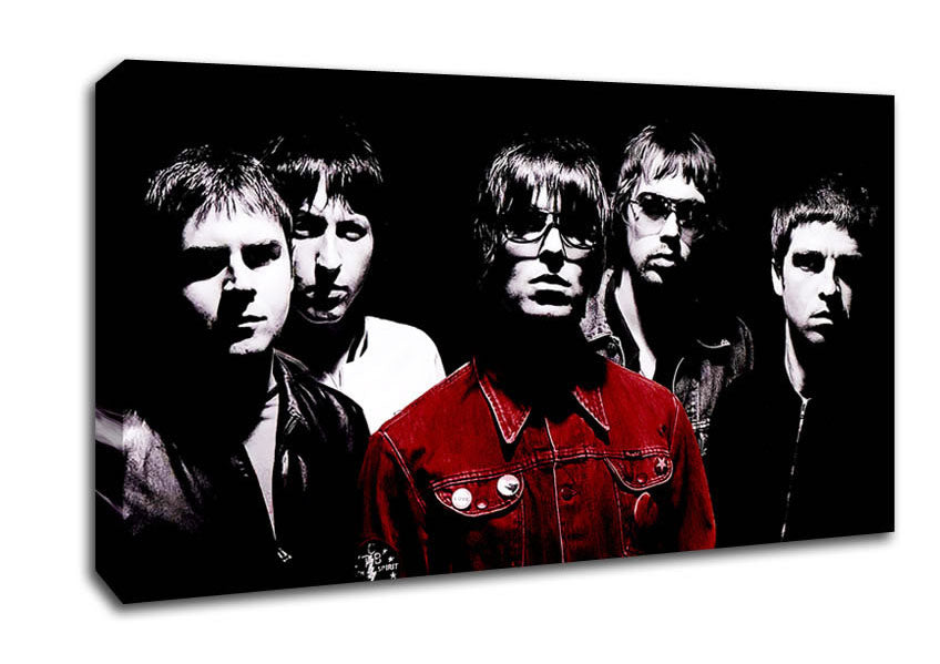 Picture of Oasis Liam Red Coat B n W Wide Canvas Wall Art