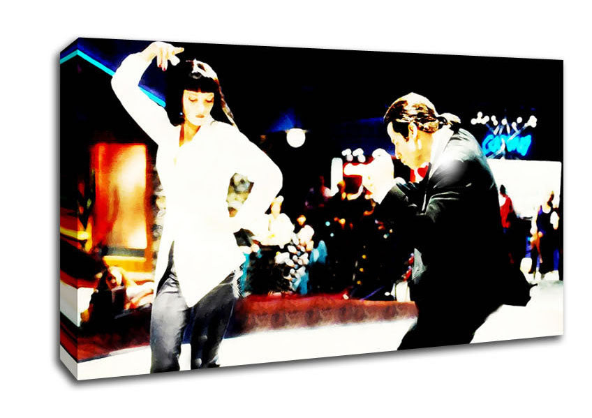 Picture of Pulp Fiction Dance Off Mia Wide Canvas Wall Art