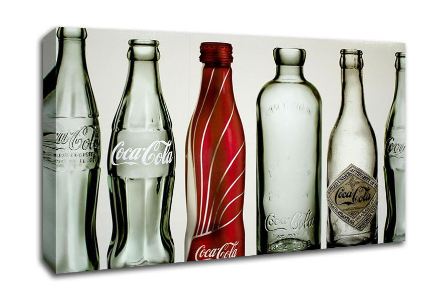 Picture of Old Coca Cola Bottles Wide Canvas Wall Art