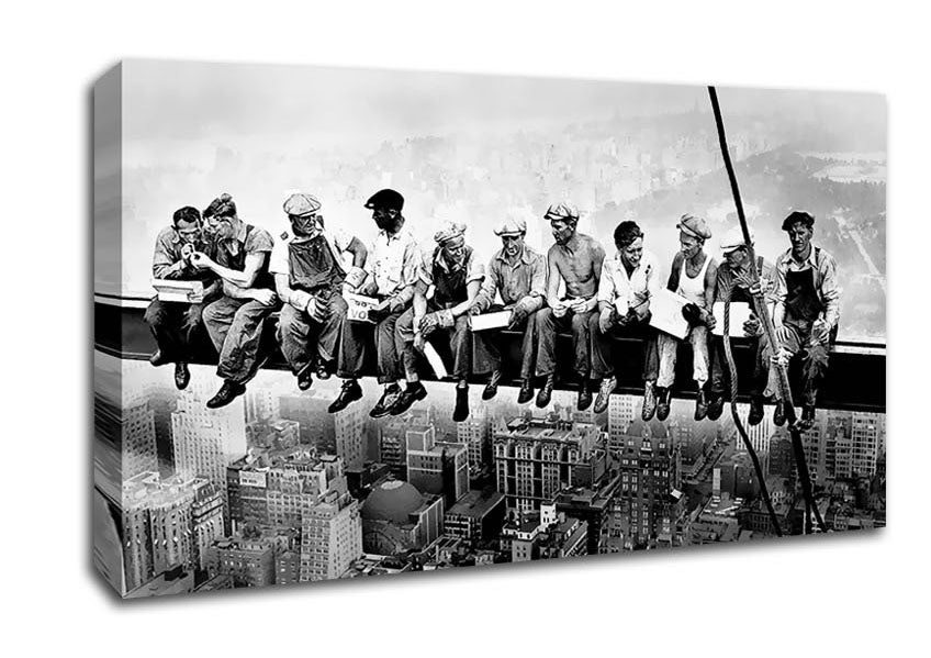 Picture of Lunch A Top Of A Skyscraper Wide Canvas Wall Art