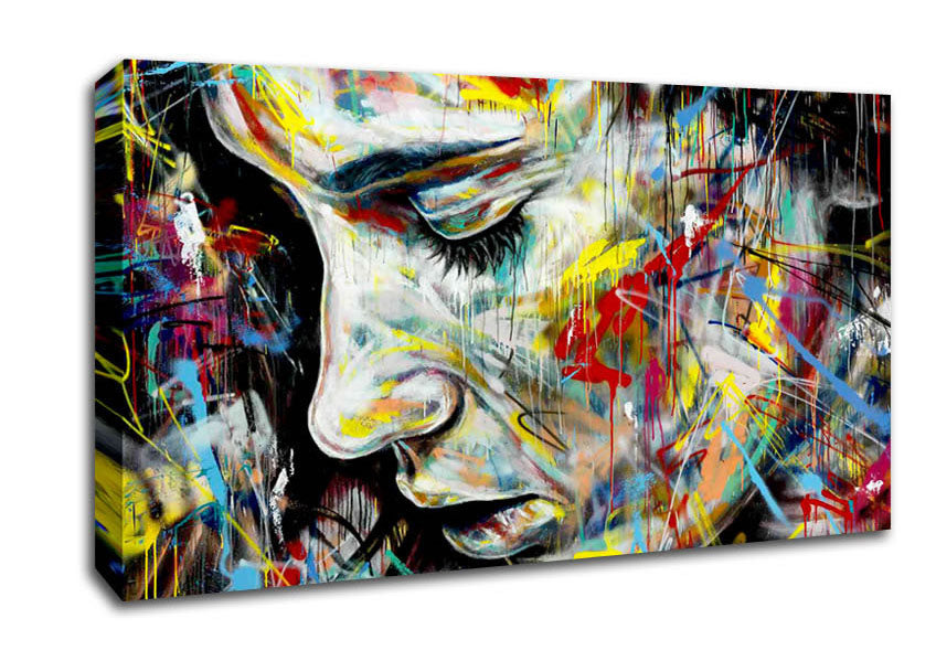Picture of Colourful Woman Wide Canvas Wall Art