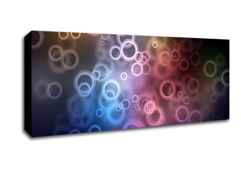 Picture of Abstract Circle Art Panoramic Canvas Wall Art