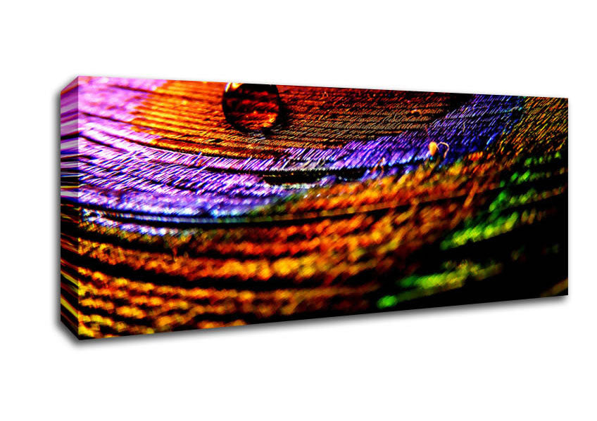 Picture of Colourful Bubble Ripples Panoramic Canvas Wall Art