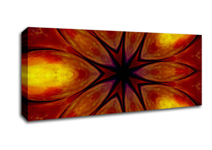 Picture of Fire Flower Panoramic Canvas Wall Art